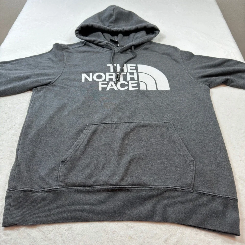 The North Face Hoodie Mens M Gray Fair Half Dome‎ Logo Pullover Fleece SP21 RTO